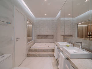 banho master, ISADORA MARTEL interiores ISADORA MARTEL interiores モダンスタイルの お風呂