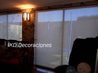 Cortinas Roller, IKD Decoraciones IKD Decoraciones ミニマルな 家 合成繊維 ブラウン