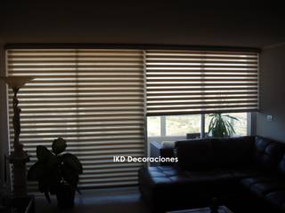 Cortinas DUO, IKD Decoraciones IKD Decoraciones Casas de estilo minimalista Sintético Marrón