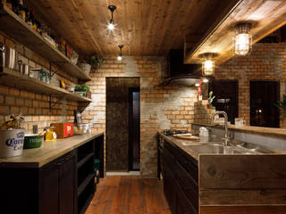 house-23, dwarf dwarf Rustic style kitchen