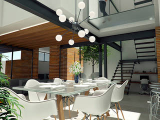 Casa Crisol, Marquira Marquira Modern dining room