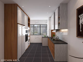 Woodlands St 13, Swish Design Works Swish Design Works 빌트인 주방 합판