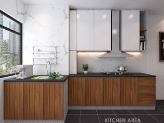 Woodlands St 13, Swish Design Works Swish Design Works Cuisine intégrée Quartz