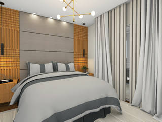 Projeto de Interiores - Art Vitta, Espaço AU Espaço AU Modern style bedroom