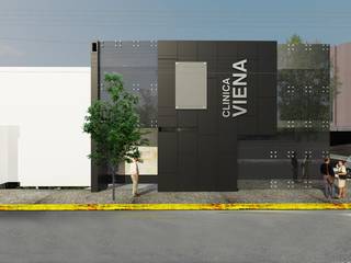 Clínica Viena, VRA │ Diseño y construcción VRA │ Diseño y construcción Espacios comerciales Vidrio Negro