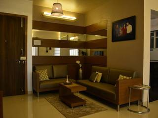 Interior Designer in Pune, Olive Interiors Olive Interiors Moderne woonkamers Leer Grijs