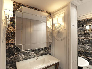 НЕОКЛАССИКА(ванная), STUDIO DESIGN КРАСНЫЙ НОСОРОГ STUDIO DESIGN КРАСНЫЙ НОСОРОГ Classic style bathroom Marble