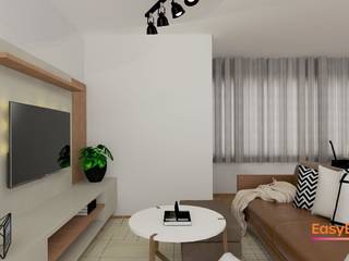 Sala Integrada Moderna e Minimalista, EasyDeco Decoração Online EasyDeco Decoração Online Modern living room