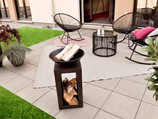 Terrasse ( Musterhaus Wuppertal), KIN-RAUMDESIGN KIN-RAUMDESIGN بلكونة أو شرفة