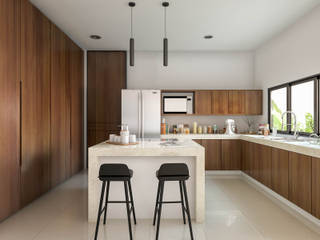 CASA 7, MGS Proyectos MGS Proyectos Modern kitchen Wood Wood effect