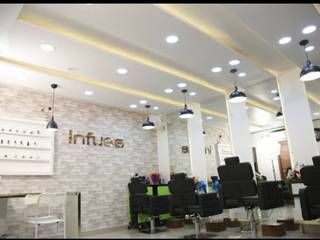 Interior design and decoration for Salon Infuse in Hyderabad, Sharma Interiors Sharma Interiors