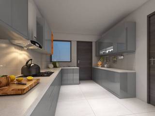 kitchen interior work, Monoceros Interarch Solutions Monoceros Interarch Solutions Muebles de cocinas Vidrio