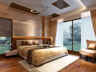 Master bedroom interior design, Monoceros Interarch Solutions Monoceros Interarch Solutions Petites chambres Verre