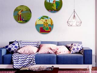 Round Shape Canvas Paintings, WallMantra WallMantra Other spaces