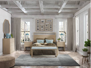 DORMITORIO NÓRDICO OSAKA, portobellostreet.es portobellostreet.es Scandinavian style bedroom Wood Wood effect