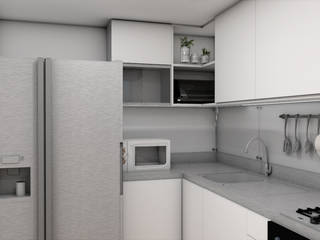 REMODELACION COCINA TORREMOLINOS (DISEÑO), Plano 13 Plano 13 Small kitchens Plywood