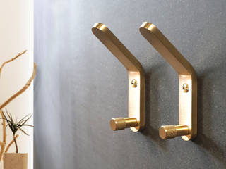 Jam Solid Brass Wall Hook, Jam Furniture Jam Furniture الممر الحديث، المدخل و الدرج النحاس / برونزية / نحاس