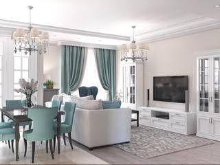 Проект квартиры студии "Бриз", Технологии дизайна Технологии дизайна Classic style living room