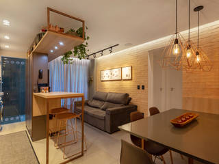 Living - Apto Bay301, Cassiana Rubin Arquitetura Cassiana Rubin Arquitetura 客廳