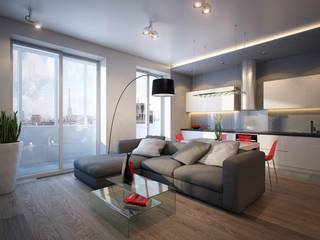 Проект студии "В ритме города", Технологии дизайна Технологии дизайна Scandinavian style living room