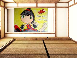 Painel de Parede - Linha Meninas, Jo Moura Pintura Kids Jo Moura Pintura Kids Modern houses