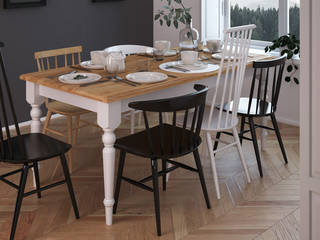 Stoły dębowe rozkładane naturalne drewno, Woodica Woodica Classic style dining room
