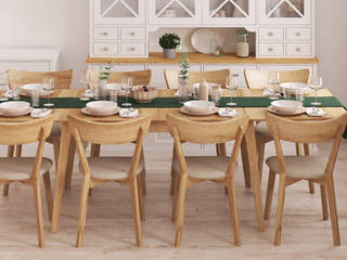 Stoły dębowe rozkładane naturalne drewno, Woodica Woodica Classic style dining room