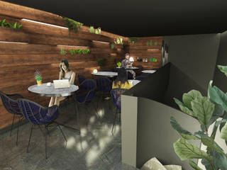 Vertical garden café concept, Hexa Design Milano Hexa Design Milano Espacios comerciales