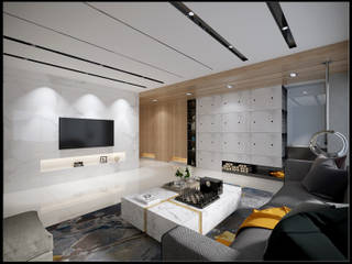 台中國美晴空吳公館, 立騰空間設計 立騰空間設計 Living room