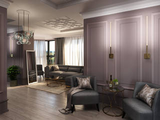 Квартира в ЖК "Шуваловские высоты", SL. STUDIO. DESIGN SL. STUDIO. DESIGN Classic style living room