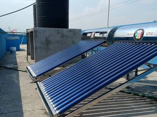 Calentador Solar Azteca 15 tubos, Solar Azteca Solar Azteca Rumah Gaya Industrial Besi/Baja