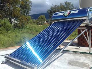 Calentador Solar Azteca 12 tubos, Solar Azteca Solar Azteca Industriale Häuser Eisen/Stahl Grau