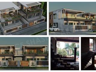 Residential Architectural _ Mr. Puneet Mathur _Mr. Vishal Mathur, SPACE SHASTRA ARCHITECTS SPACE SHASTRA ARCHITECTS Multi-Family house