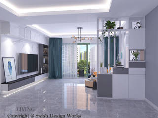 Hindhede Walk, Swish Design Works Swish Design Works Modern living room Plywood