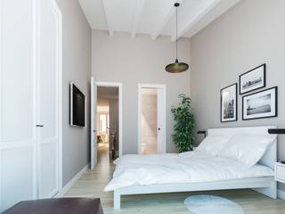 REFORMA DE MODERNO ÁTICO, FOCUS Arquitectura FOCUS Arquitectura Modern style bedroom Beige