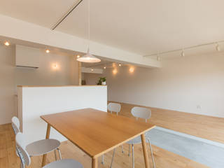 米子のマンションリノベーション, HAMADA DESIGN HAMADA DESIGN Minimalist dining room