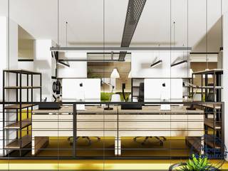 Офис нового уровня, Компания архитекторов Латышевых "Мечты сбываются" Компания архитекторов Латышевых 'Мечты сбываются' Minimalst style study/office