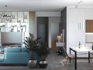 Квартиры студии, Технологии дизайна Технологии дизайна Living room White