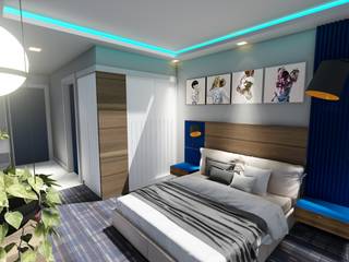 Bakü Otel odası Projesi, Akay İç Mimarlık & Tasarım Akay İç Mimarlık & Tasarım Moderne Schlafzimmer