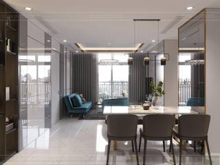 Thiết kế nội thất hiện đại: Không gian thanh lịch của căn hộ chung cư, ICON INTERIOR ICON INTERIOR Modern Dining Room