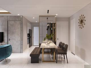 Thiết kế nội thất hiện đại: Không gian thanh lịch của căn hộ chung cư, ICON INTERIOR ICON INTERIOR Comedores de estilo moderno