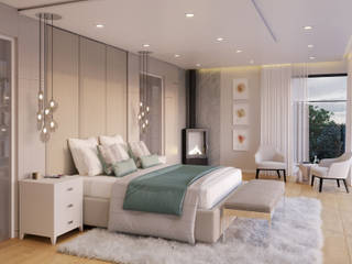 Sandton Contemporary Home , Dessiner Interior Architectural Dessiner Interior Architectural Спальня