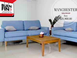 SALA MANCHESTER, COMERCIALIZADORA DE ACCESORIOS Y MUEBLES CONTEMPORANEOS SA DE CV COMERCIALIZADORA DE ACCESORIOS Y MUEBLES CONTEMPORANEOS SA DE CV Living room Feathers Black