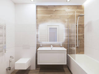 Дизайн-проект двухкомнатной квартиры, Дизайн-бюро "ДА!" Дизайн-бюро 'ДА!' Minimalist style bathroom