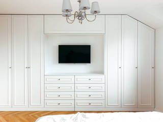 Zabudowa RTV w stylu angielskim, Szafawawa Szafawawa BedroomWardrobes & closets White