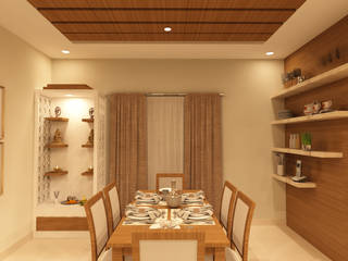Jewel Ridge , Miyapur, Hyderabad, SD Interiors & Modulars SD Interiors & Modulars Asian style dining room
