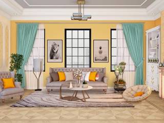 3D plan of a Living Room, Ajith interiors Ajith interiors