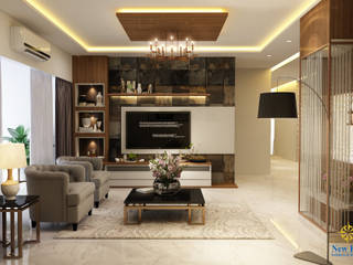 4 BHK apartment , New Era Architects & Construction New Era Architects & Construction Classic style living room Brown