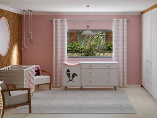 Baby girls' room, Designs by Meraki Designs by Meraki Modern style bedroom MDF