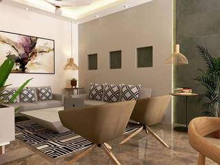 Interiors at Sector 40 | Gurgaon, Studio Square Design Co. Studio Square Design Co. Klassieke woonkamers